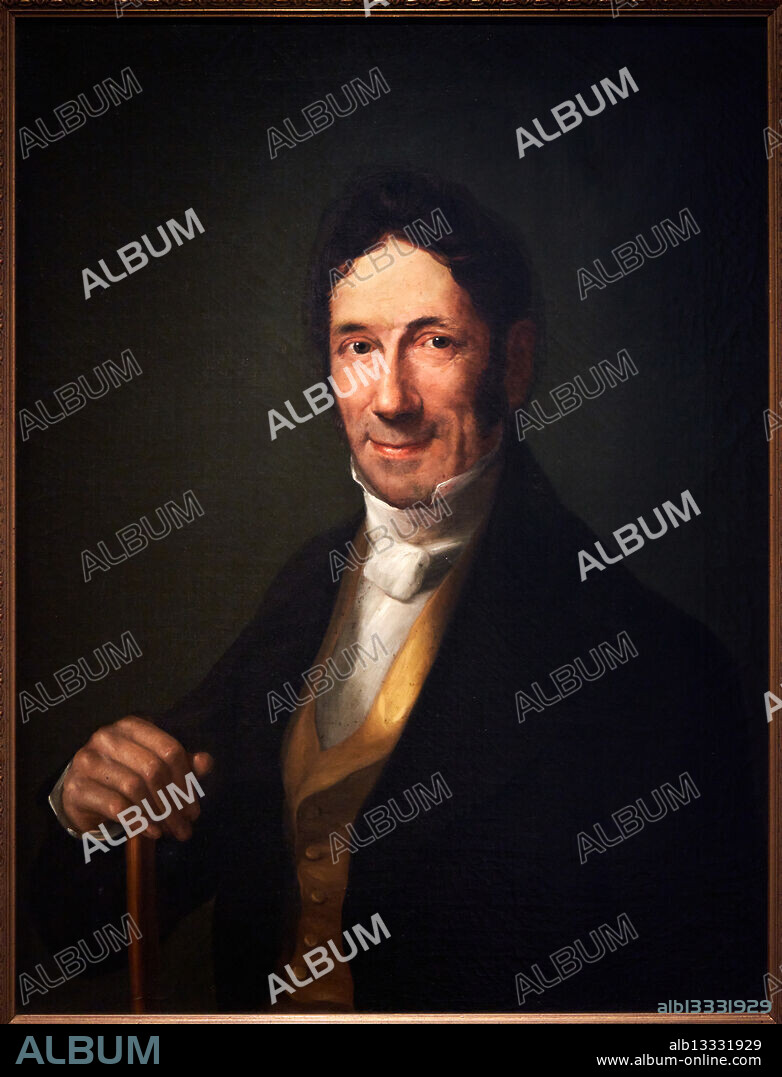 Portrait of a gentleman with a cane, Retrato de caballero con bastón, ca. 1840, FEDERICO DE MADRAZO Y KUNTZ (1815-1894), Museo de Bellas Artes de Valencia, Comunidad Valenciana, Spain.