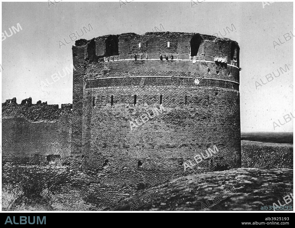 The Tallisim, Baghdad, Iraq, 1925. The tower of the ancient city walls of Baghdad, which was built by Al-Mansur, the second Abbasid Caliph, who founded the city in the 8th century. The tower was blown up by the Turks during their evacuation of Baghdad in 1917. A print from Baghdad, Camera Studio Iraq, published by Hasso Bros, Rotophot AG, Berlin, 1925.