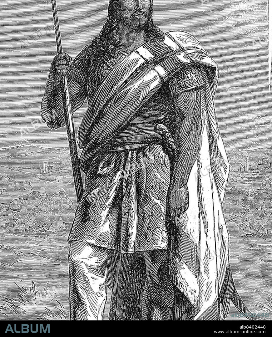 Theodore II Tewodros, born Kassa Hailu 1818, died 13 April 1868, first Governor of Quara (Kwara) and from 1855 to 1868 Emperor of Ethiopia, Historical, digitally restored reproduction of a 19th century original, exact original date unknown
