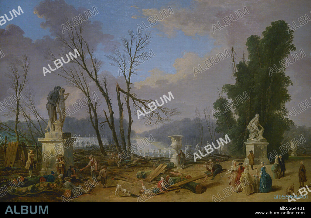 HUBERT ROBERT (1733-1808). FRENCH PAINTER.. Hubert Robert (1733-1808). Pintor francés. Le Tapis Vert, h. 1775-1777. Oleo sobre lienzo. Museo Calouste Gulbenkian. Lisboa. Portugal.