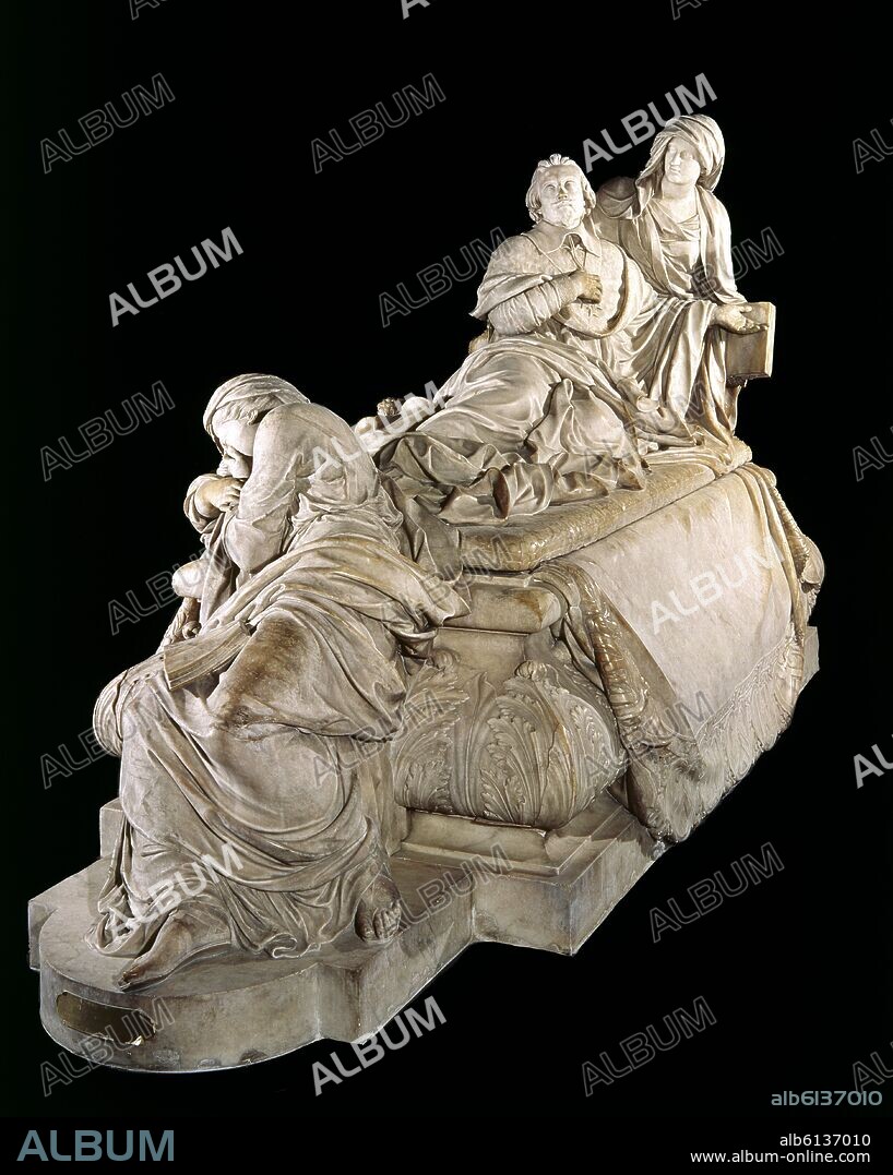 FRANÇOIS GIRARDON. TUMBA DE RICHELIEU - 1675-94 - MARMOL - BARROCO FRANCES.