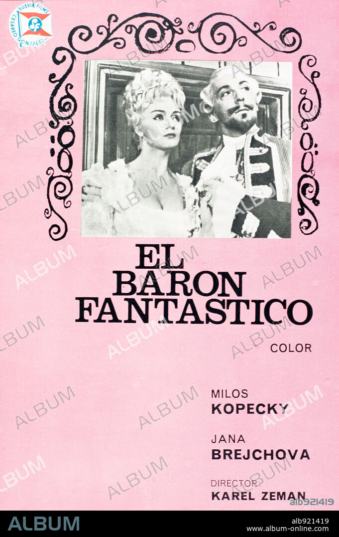 Poster of THE FABULOUS BARON MUNCHAUSEN, 1961 (BARON PRASIL), directed by KAREL ZEMAN. Copyright CESKOSLOVENSKI FILM.