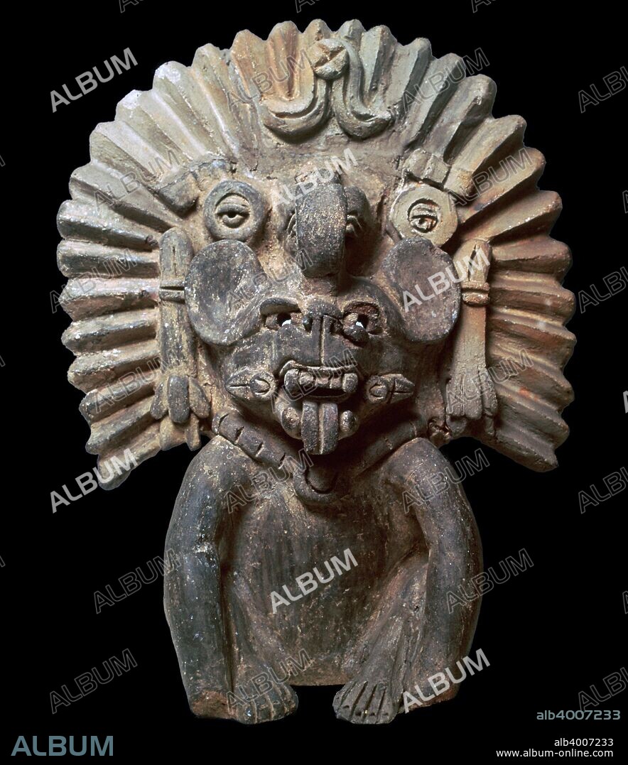 Zapotec statuette of the bat-god Camazotz.