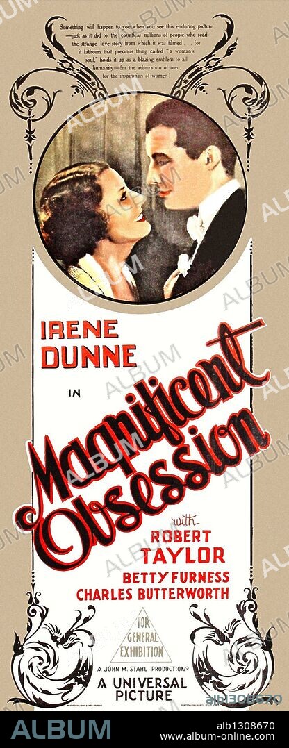 Poster de SUBLIME OBSESIÓN, 1935 (MAGNIFICENT OBSESSION), dirigida por JOHN M. STAHL. Copyright UNIVERSAL PICTURES.