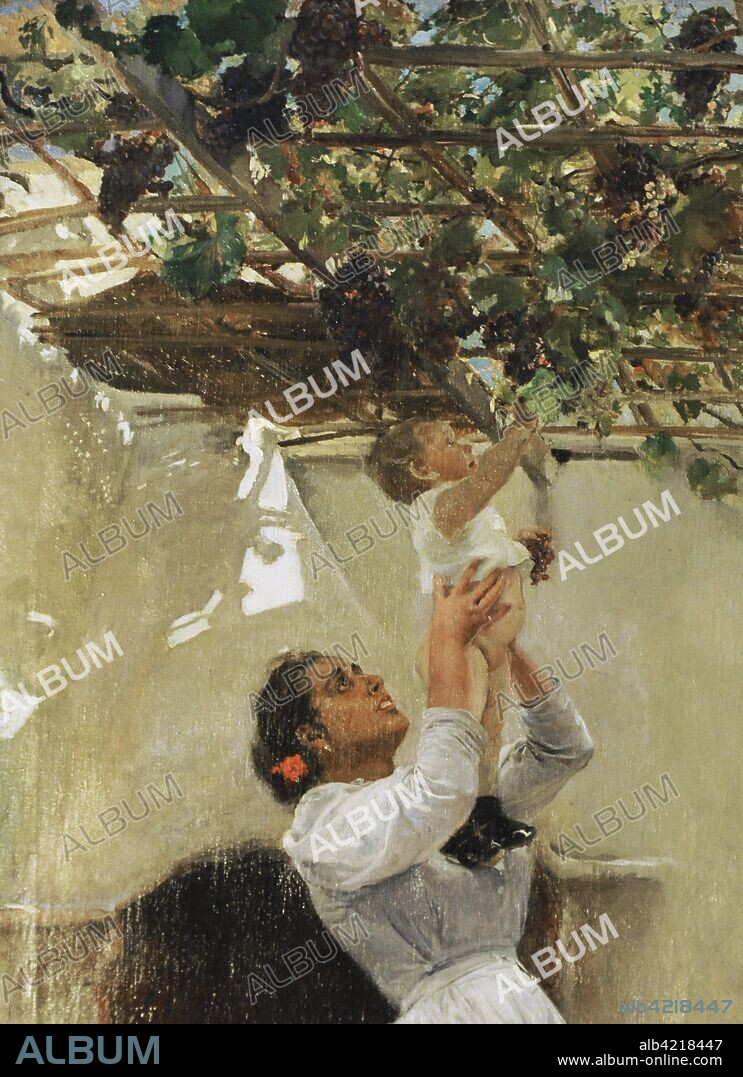 Joaquin Sorolla y Bastida (1863-1923). Spanish painter. The grapevine (La parra), 1897. Detail. Private collection. Deposited in the Sorolla Museum. Madrid. Spain.
