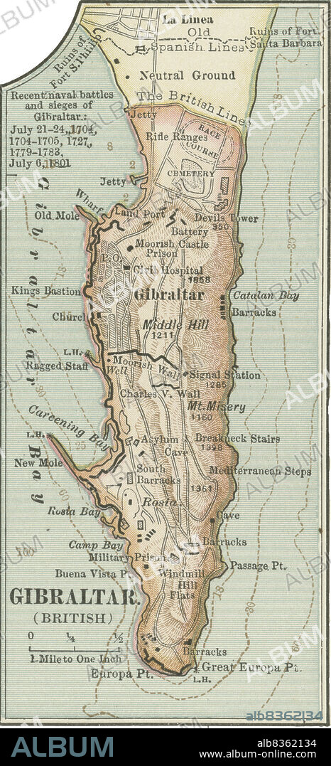 Map of Gibraltar.