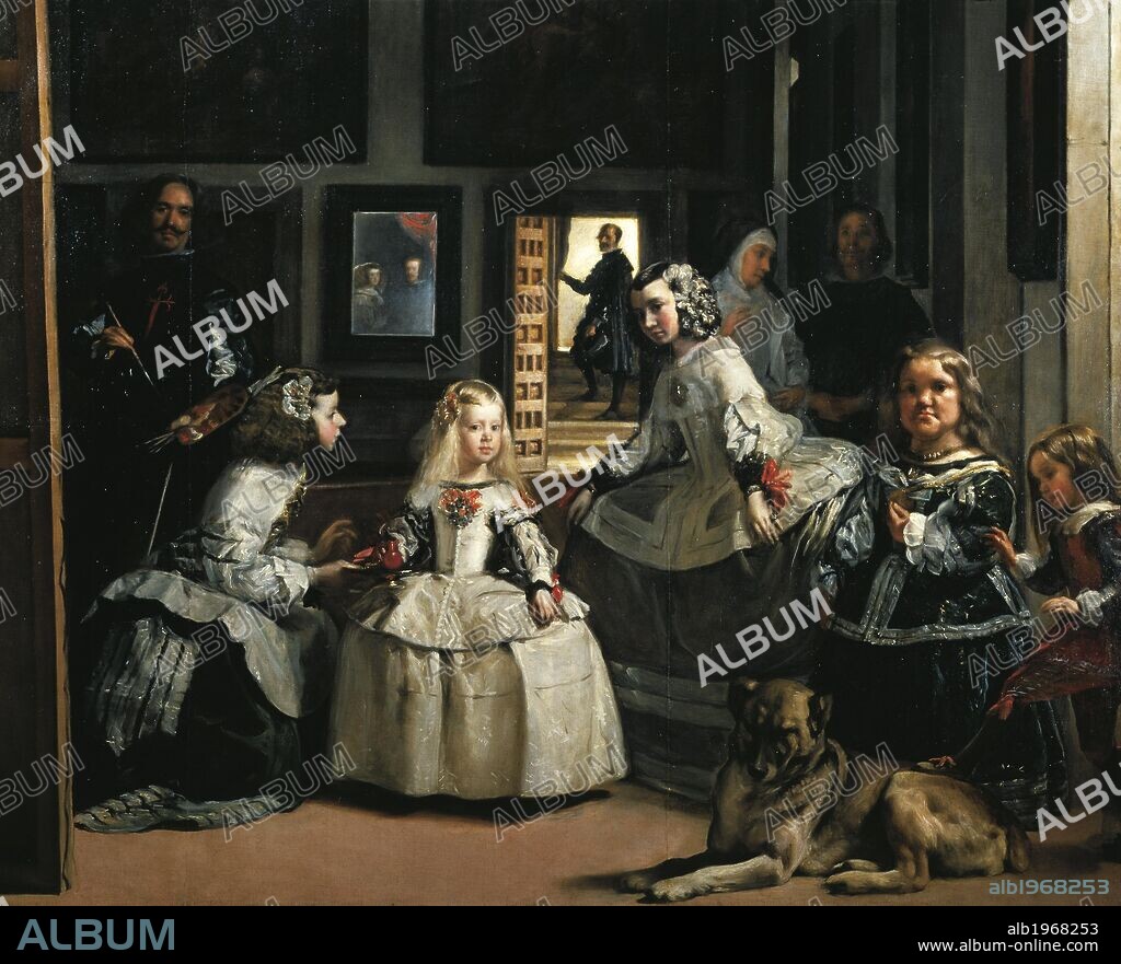 Las Meninas (The Maids of Honour), 1656, by Diego Velazquez (1599-1660), oil on canvas, 318x276 cm. Detail.