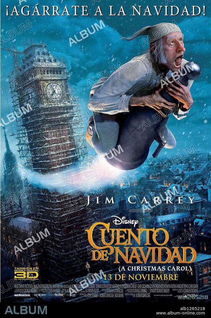 Plakat zu A CHRISTMAS CAROL, 2009, unter der Regie von ROBERT ZEMECKIS. Copyright WALT DISNEY PICTURES.