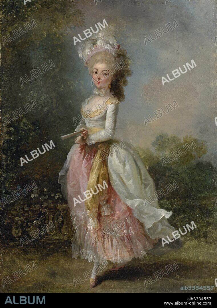 JEAN-FRéDéRIC SCHALL. Portrait of Marie-Madeleine Guimard, called Mademoiselle Guimard, ballerina of the Paris Opera.