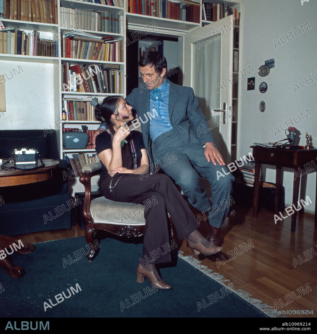 German actor Heinz Bennent with his wife Paulette Renou, Germany 1970s.