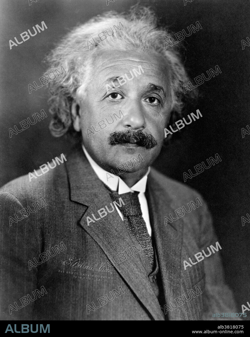 Einstein, circa 1931 by E. Willard Spurr, Pasadena, California. Albert Einstein (March 14, 1879 - April 18, 1955) was a German-born theoretical physicist. He developed the general theory of relativity, one of the two pillars of modern physics. He is best known in popular culture for his mass-energy equivalence formula E = mc2. He received the 1921 Nobel Prize in Physics "for his services to Theoretical Physics, and especially for his discovery of the law of the photoelectric effect". He was visiting the US when Hitler came to power in 1933, and did not go back to Germany. He settled in America becoming a citizen in 1940. He helped alert President Roosevelt that Germany might be developing an atomic weapon, and recommended that the US begin similar research. He was in support of defending the Allied forces, but largely denounced using the discovery of nuclear fission as a weapon. Later, together with Bertrand Russell, Einstein signed the Russell-Einstein Manifesto, which highlighted the danger of nuclear weapons. Einstein was affiliated with the Institute for Advanced Study in Princeton until his death in 1955, at the age of 76. His great intelligence and originality have made the word Einstein synonymous with genius.