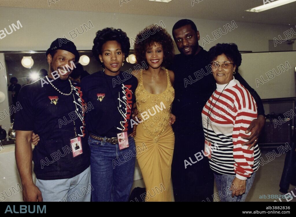 WHITNEY HOUSTON in WHITNEY, 2018, directed by KEVIN MACDONALD and KEVIN MCDONALD. Copyright LIGHTBOX. Michael,Robyn,Whitney,Gary and Aunt Bae.