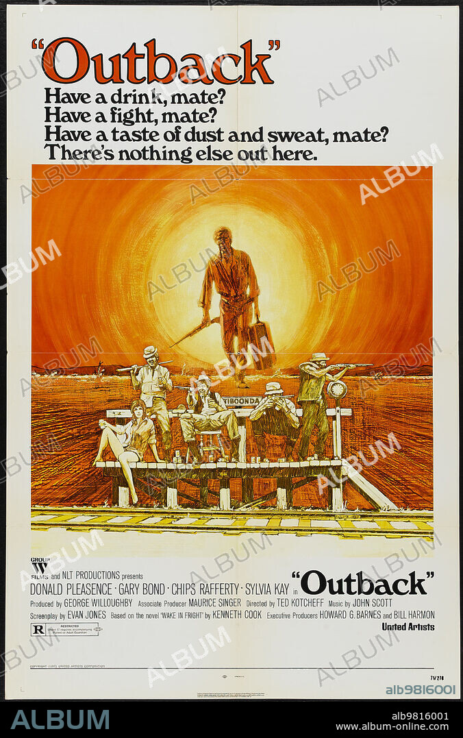Poster of WAKE IN FRIGHT, 1971, directed by TED KOTCHEFF. Copyright UNITED ARTISTS.