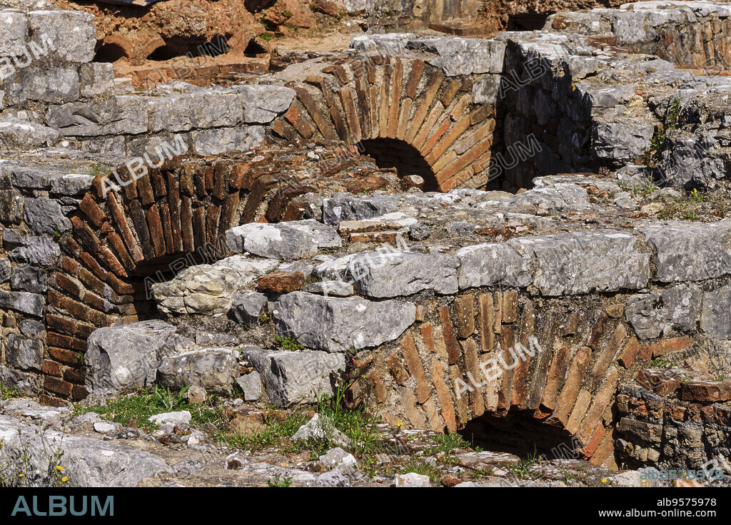 termas romanas,casa de Cantaber,Conimbriga, ciudad del Conventus Scallabitanus, provincia romana de Lusitania, cerca de Condeixa-a-Nova, distrito de Coimbra, Portugal, europa.