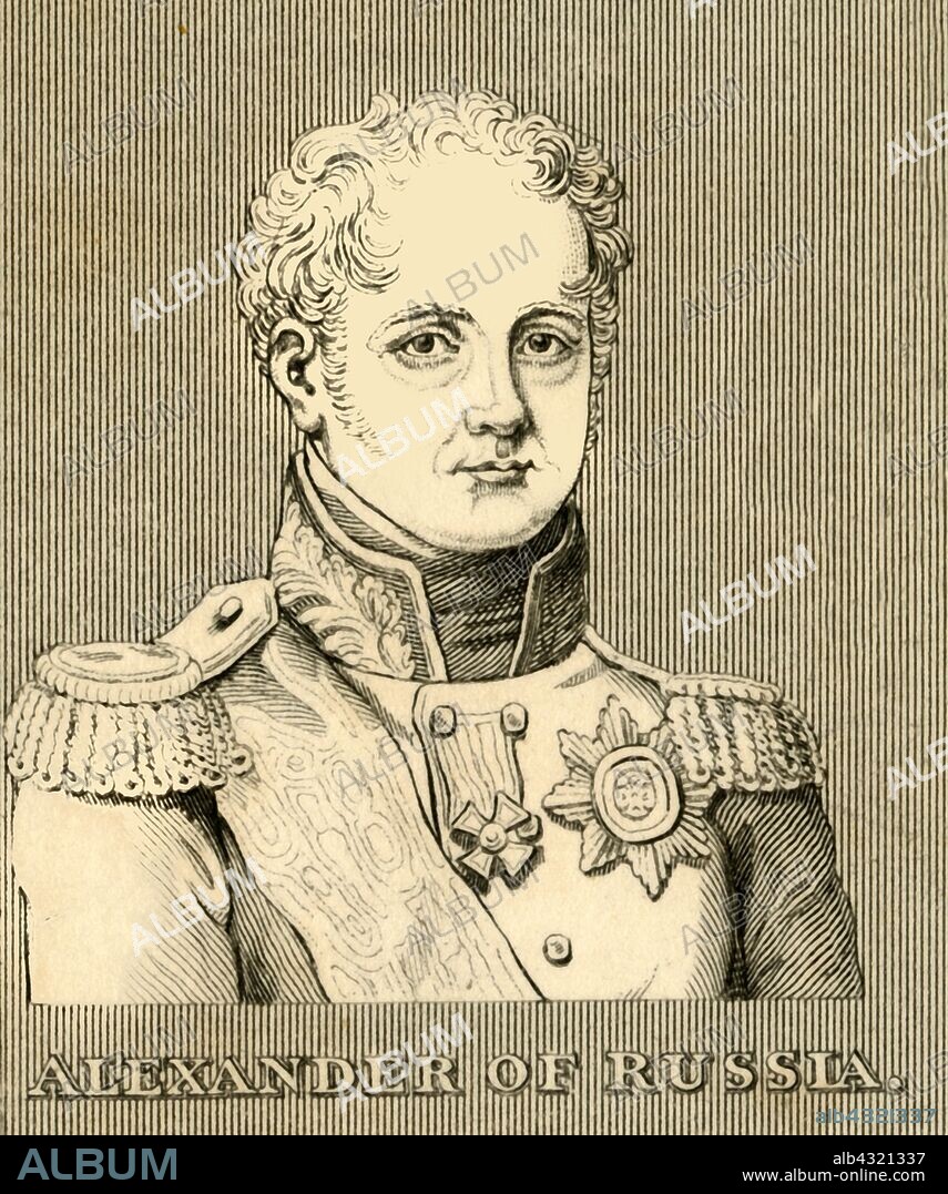 'Alexander of Russia', (1777-1825), 1830. Alexander I of Russia (1777-1825) Emperor of Russia (Tsar) between 1801 and 1825, defeated Napoleon, who attacked Russia in 1812. From "Biographical Illustrations", by Alfred Howard. [Thomas Tegg, R. Griffin and Co., J. Cumming, London, Glasgow and Dublin, 1830].