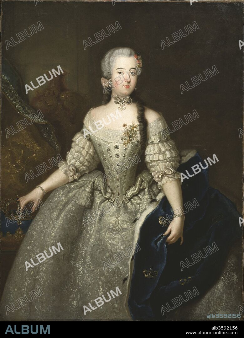 ANTOINE PESNE. Portrait of Louisa Ulrika of Prussia (1720-1782), Queen of Sweden.