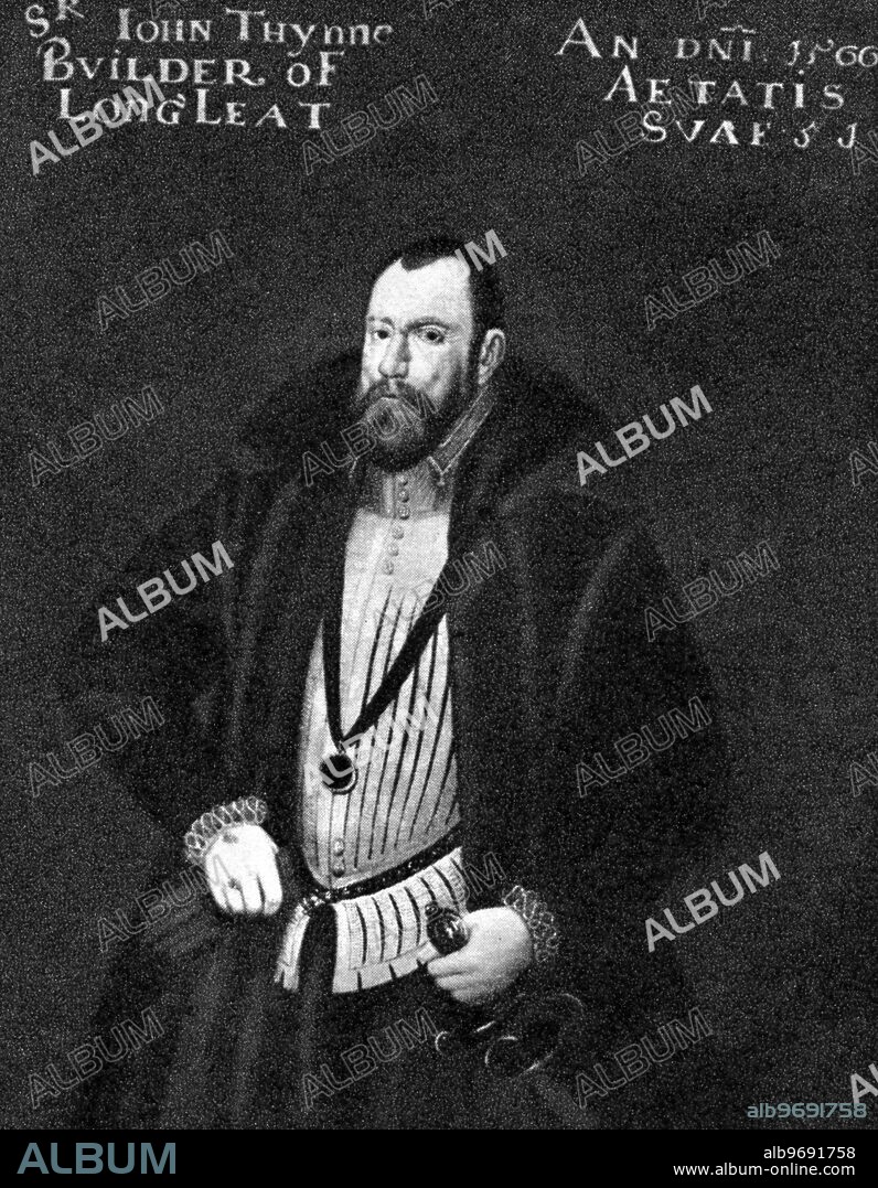 Sir John Thynne 1515-1580 - painting by a contemporary artist - The Thynne family descends from the soldier and courtier Sir John Thynne (d. 1580), who constructed Longleat House between 1567 and 1579. ©TopFoto.