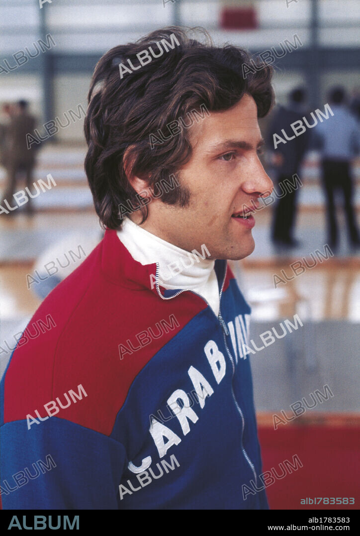 Michele Maffei. The Italian fencer Michele Maffei on guard in the training gymnasium of his team. In the evening of September 4, the champion of Rome won a gold medal in Men's sabre teams. Munich, summer 1972.