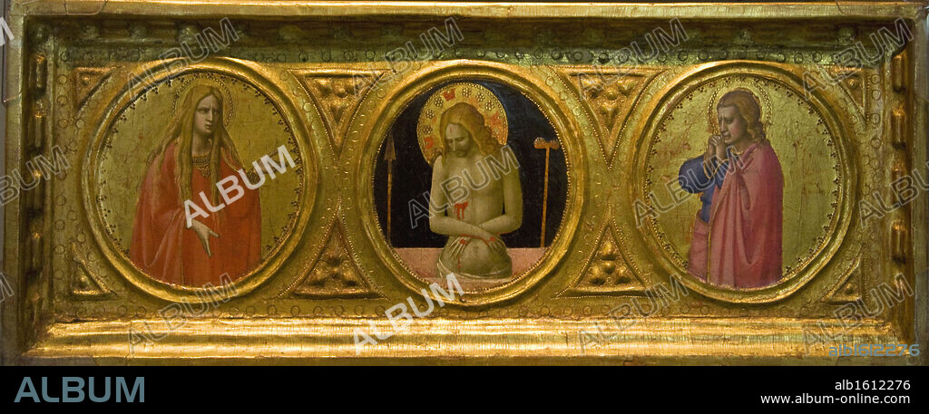 Man of Sorrows with Saints,  by Fra Angelico,  1422,  England,  London,  Courtauld Institute and Galleries,  1400-1455.