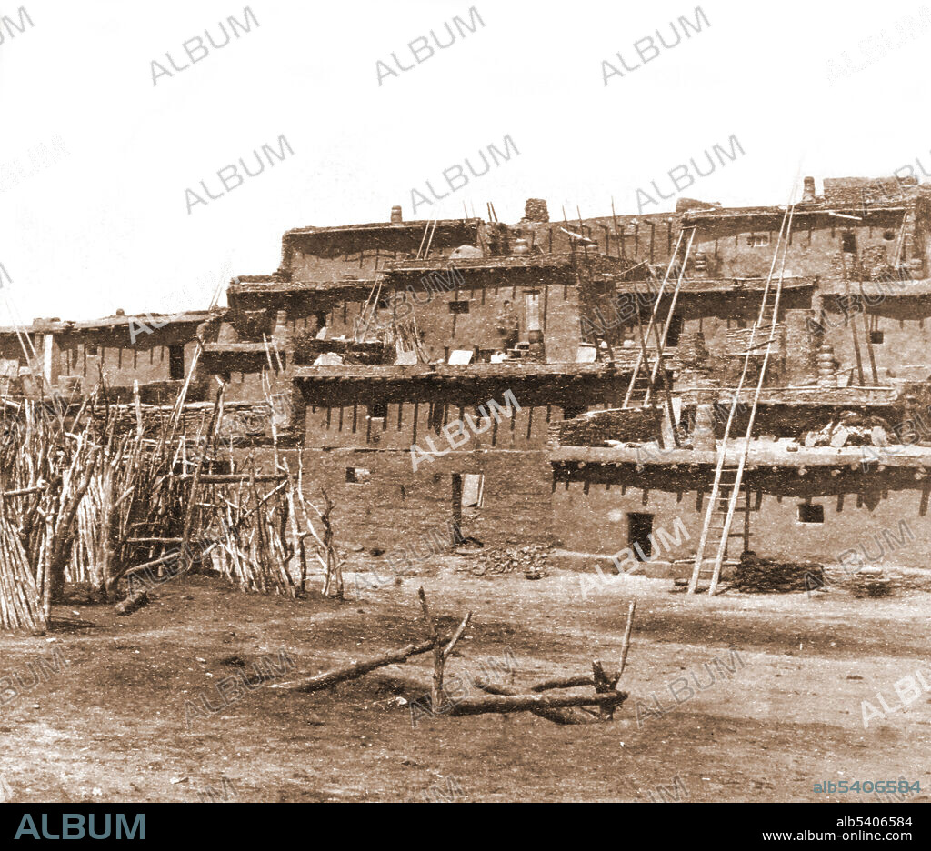 Zuni Pueblo, New Mexico, photographed by Timothy H O'Sullivan (1840-1882), 1873.