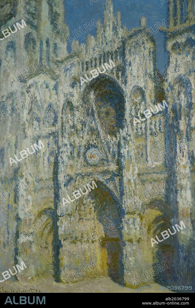 Claude Monet / 'La catedral de Rouen: Armonía azul y oro, pleno sol', 1894, Óleo sobre lienzo, 107 x 73 cm.