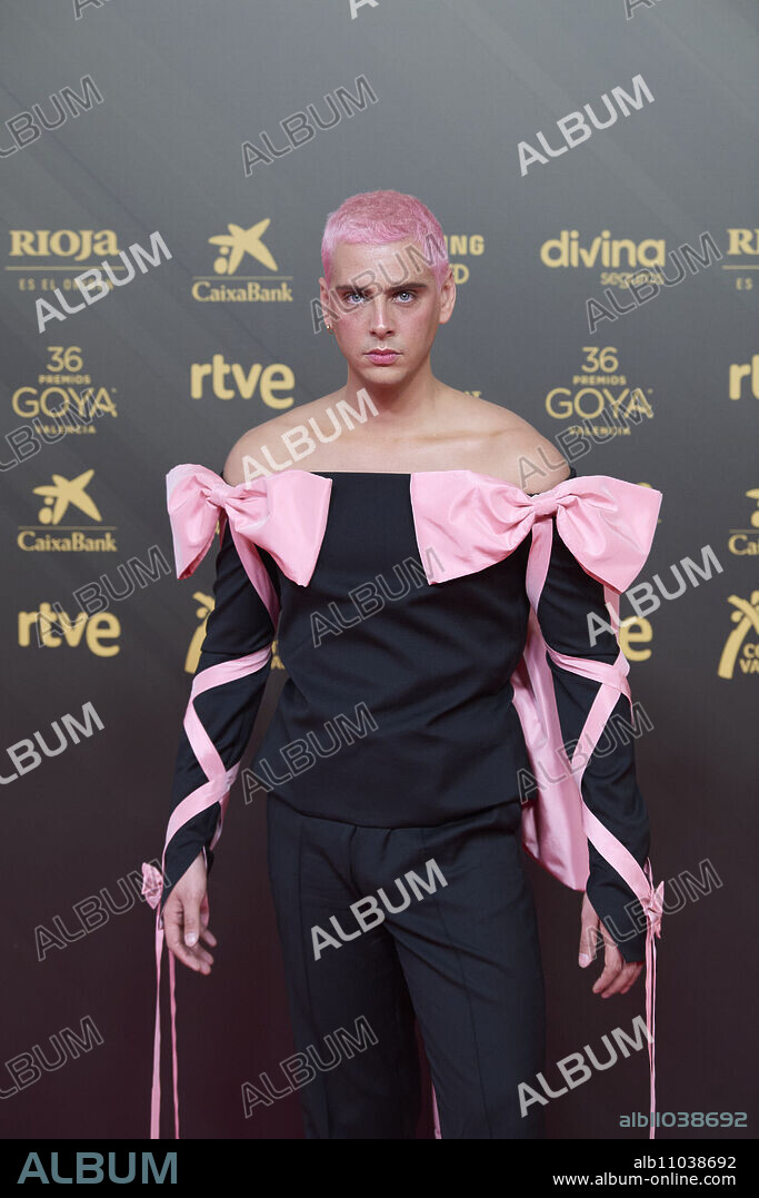 Eduardo Casanova attends 36th Goya Awards - Red Carpet at Palau de les Arts Reina Sofia on February 12, 2022 in Valencia, Spain.