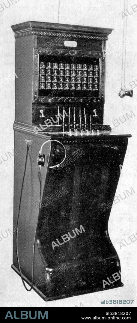 A telephone switchboard is a telecommunications system used in the public switched telephone network or in enterprises to interconnect circuits of telephones to establish telephone calls between the subscribers or users, or between other exchanges. The switchboard was an essential component of a manual telephone exchange, and was operated by one or more persons, called operators who either used electrical cords or switches to establish the connections. The electromechanical automatic telephone exchange, invented by Almon Strowger in 1888, gradually replaced manual switchboards in central telephone exchanges starting in 1919 when the Bell System adopted automatic switching.