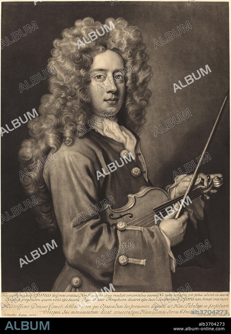JOHN SMITH AFTER SIR GODFREY KNELLER. Nicola Cosimo. Dated: 1706. Dimensions: overall (cut inside platemark): 34.5 x 25 cm (13 9/16 x 9 13/16 in.). Medium: mezzotint on laid paper.