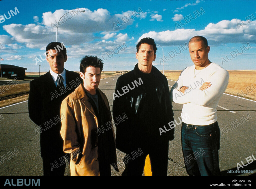 ANDREW DAVOLI, BARRY PEPPER, SETH GREEN y VIN DIESEL en AJUSTE DE CUENTAS, 2001 (KNOCKAROUND GUYS). Copyright NEW LINE CINEMA / SEIDA, TAKASHI.