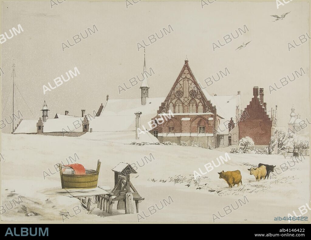Byloke, Ghent. Thomas Shotter Boys (English, 1803-1874); published by Charles Joseph Hullmandel (English, 1789-1850). Date: 1839. Dimensions: 269 × 375 mm (image/sheet); 449 × 553 mm (primary support). Color lithograph on paper. Origin: England.