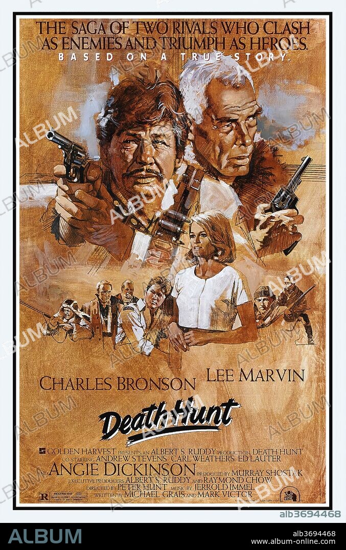Poster de CAZA SALVAJE, 1981 (DEATH HUNT), dirigida por PETER HUNT. Copyright 20TH CENTURY FOX.