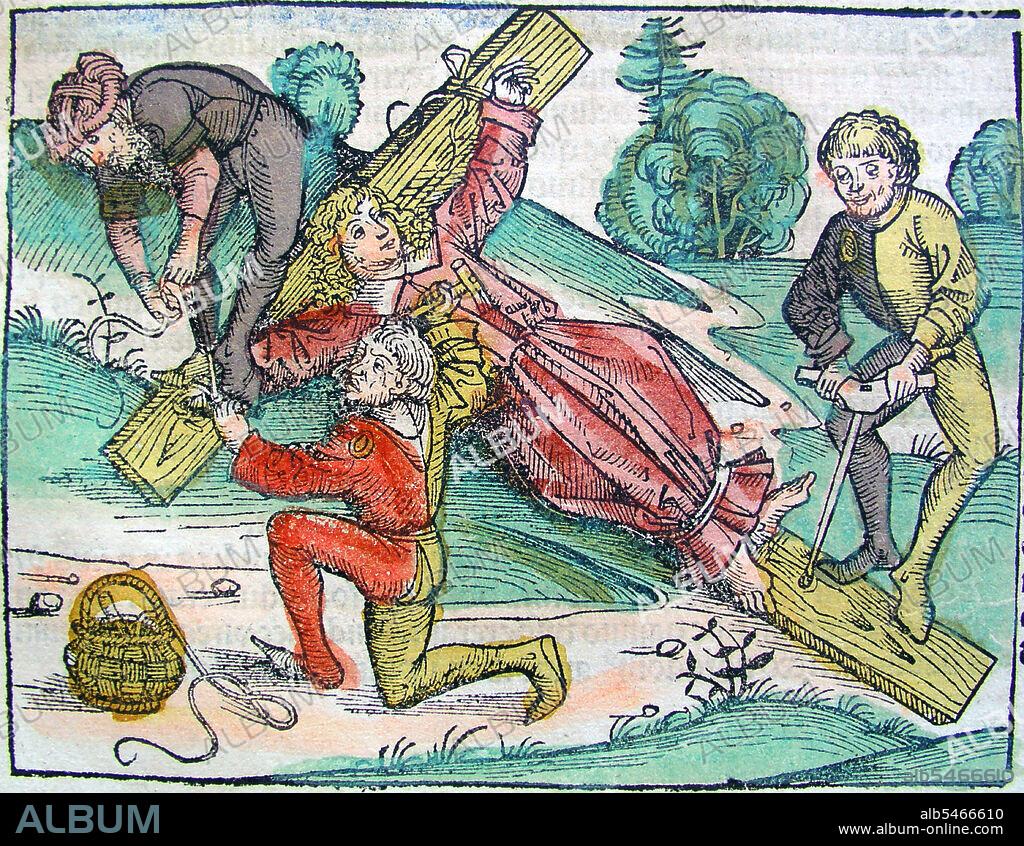 The Nuremberg Chronicle is an illustrated world history. Its structure follows the story of human history as related in the Bible; it includes the histories of a number of important Western cities. Written in Latin by Hartmann Schedel, with a version in German translation by Georg Alt, it appeared in 1493. It is one of the best-documented early printed books - an incunabulum (printed, not hand-written) - and one of the first to successfully integrate illustrations and text.