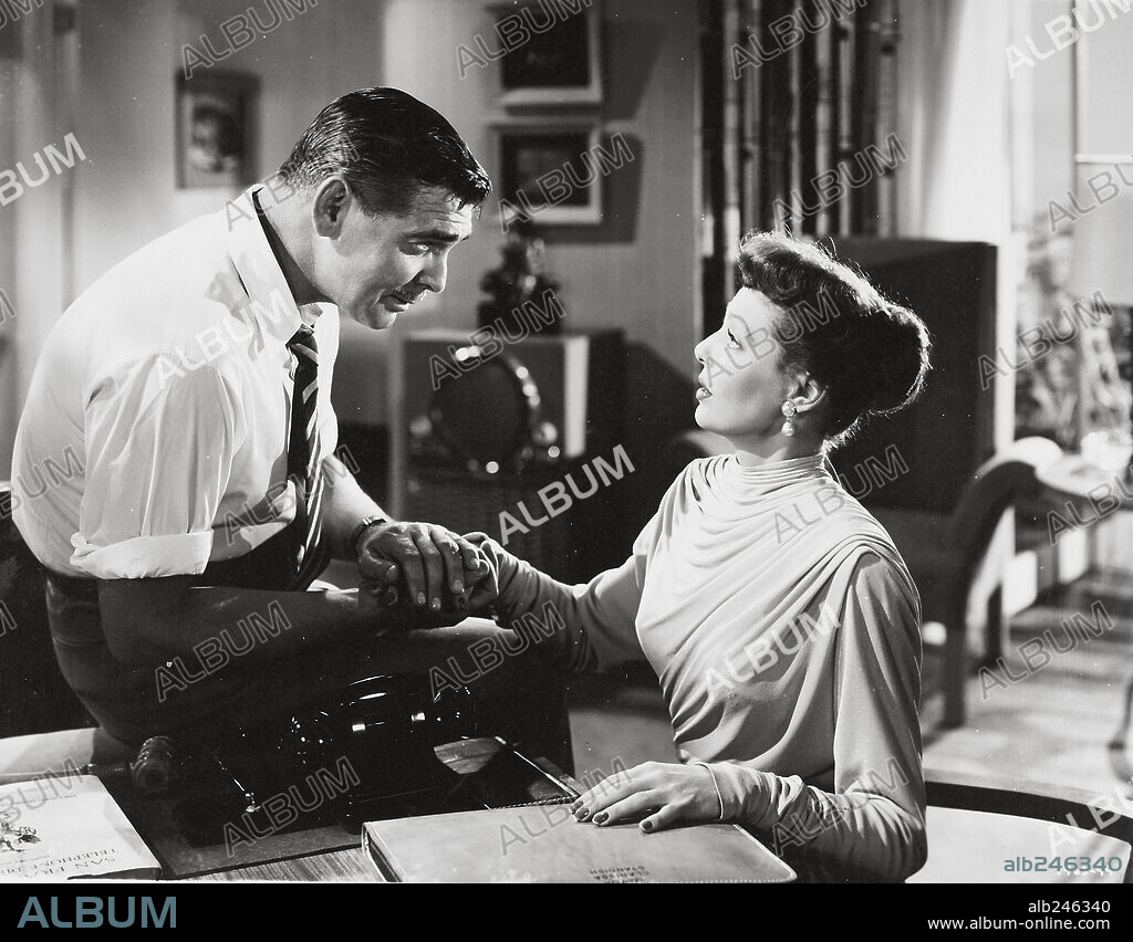 CLARK GABLE and LORETTA YOUNG in KEY TO THE CITY, 1950, directed by GEORGE SIDNEY. Copyright M.G.M.