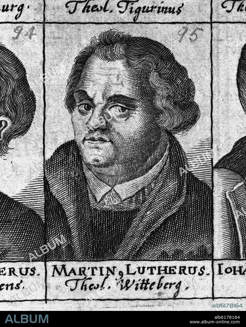 RETRATO DE MARTIN LUTERO (1483/1546) Y DE JUAN DIAZ.