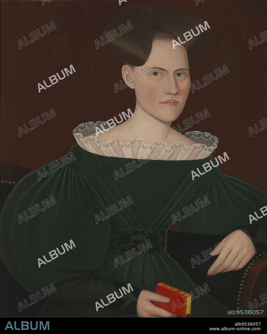 AMMI PHILLIPS. Portrait of Helen (Lena) Ten Broeck. oil on canvas. Date: 1834.