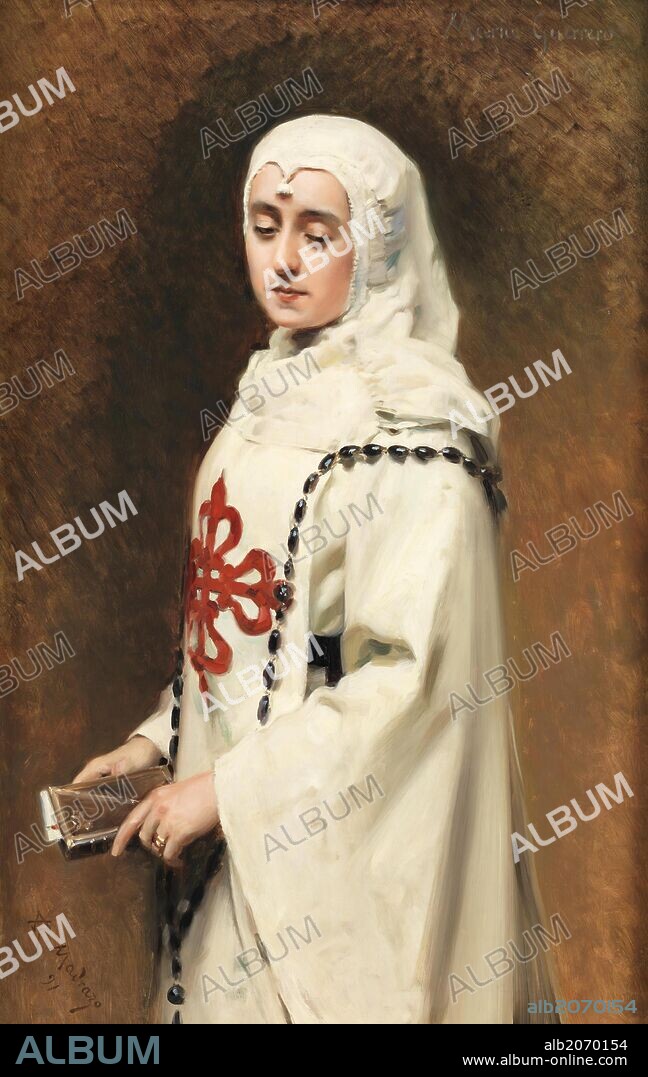 Raimundo de Madrazo y Garreta / 'La actriz María Guerrero como "Doña Inés"', 1891, Escuela Española, Óleo sobre Lienzo, 115,5 cm x 74 cm, P03051.