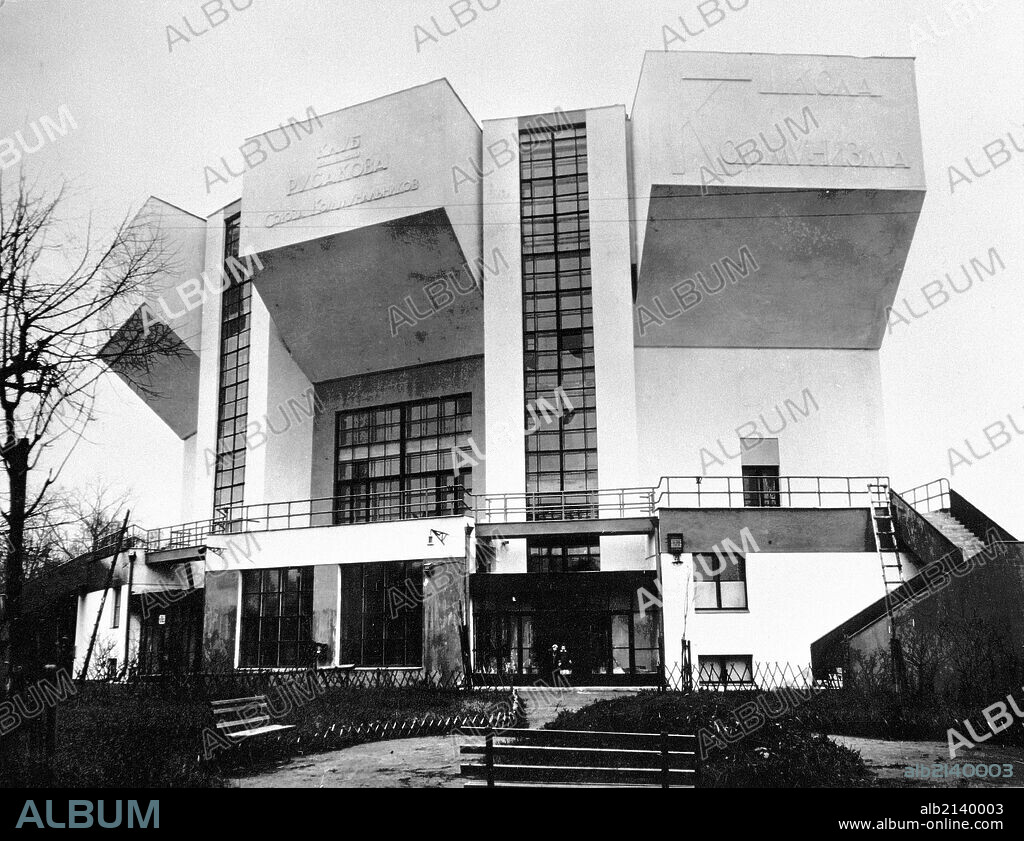 I, v, rusakov workers' club, in stromynskaya square, moscow, ussr, designed by konstantin s, melnikov, 1927-29, transport workers club, 'school of communism'. 01/02/2013