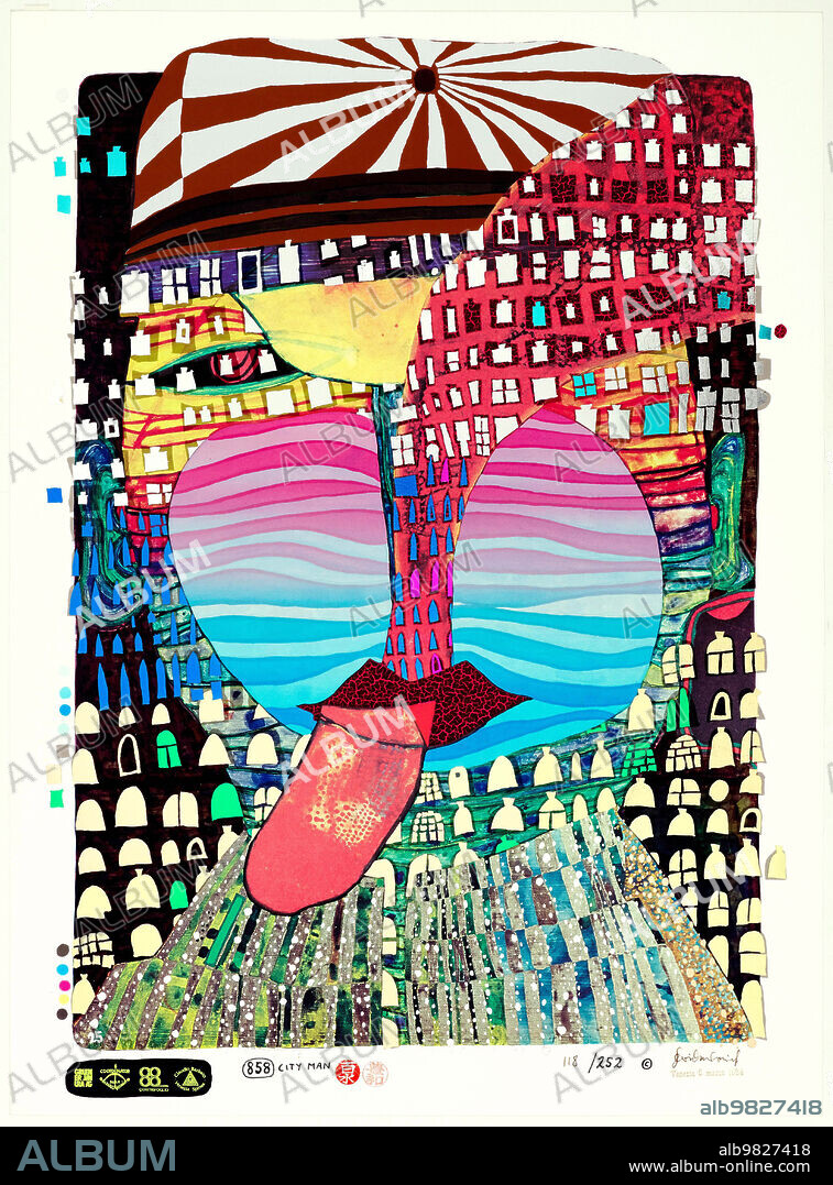 FRIEDENSREICH HUNDERTWASSER. The city man.