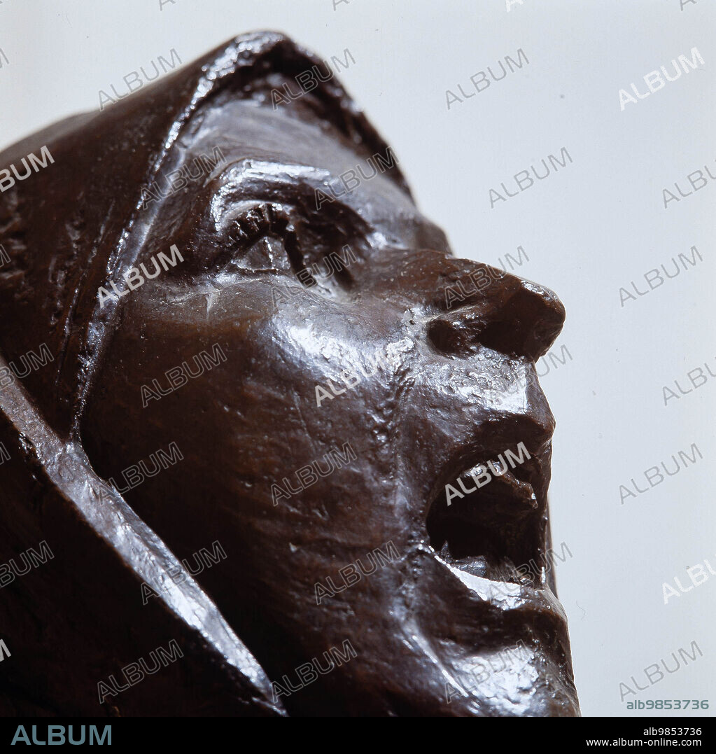 JULI GONZALEZ. Juli González / 'Cabeza de Montserrat gritando', c. 1942, Bronce. Museu Nacional D'Art de Catalunya MNAC.