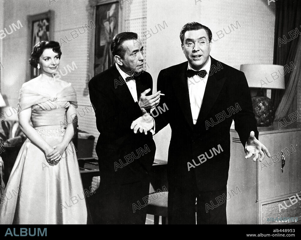 EDMOND O'BRIEN y HUMPHREY BOGART en LA CONDESA DESCALZA, 1954 (THE BAREFOOT CONTESSA), dirigida por JOSEPH L. MANKIEWICZ. Copyright UNITED ARTISTS.