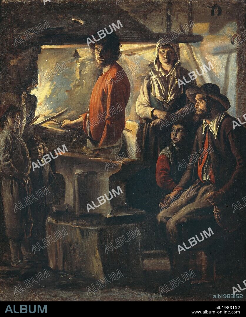 The forge, by Louis Le Nain (1593-1648).