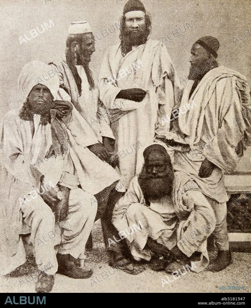 Photographic print of Baloch people, a mixed Aryan and Tartar descent.