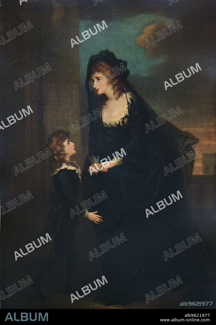 WILLIAM HAMILTON. 'Mrs. Siddons and Her Son in the Tragedy of Isabella, 1784, (1935). From A Catalogue of the Pictures and Drawings in the Collection of Frederick John Nettleford, Volume II. - D to H, by C. Reginald Grundy. [Bemrose and Sons Ltd., London & Derby, 1935].