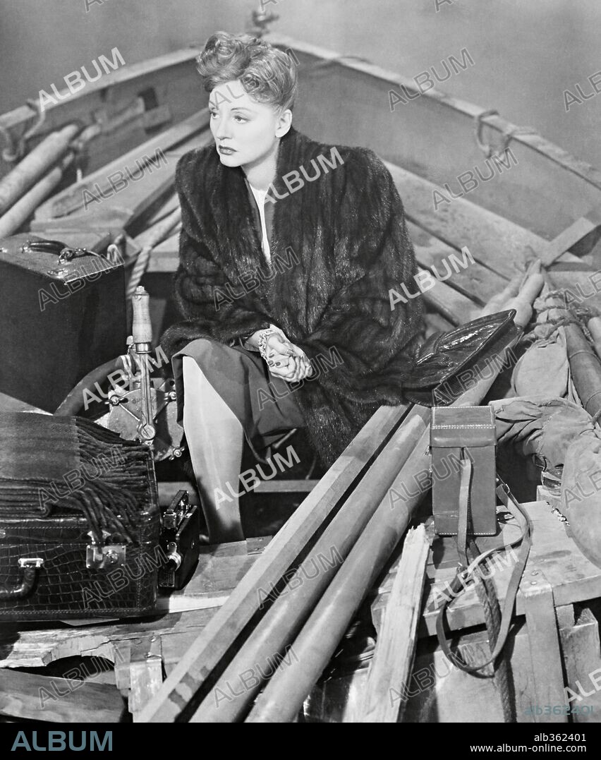 TALLULAH BANKHEAD in LIFEBOAT, 1944, directed by ALFRED HITCHCOCK. Copyright 20TH CENTURY FOX.