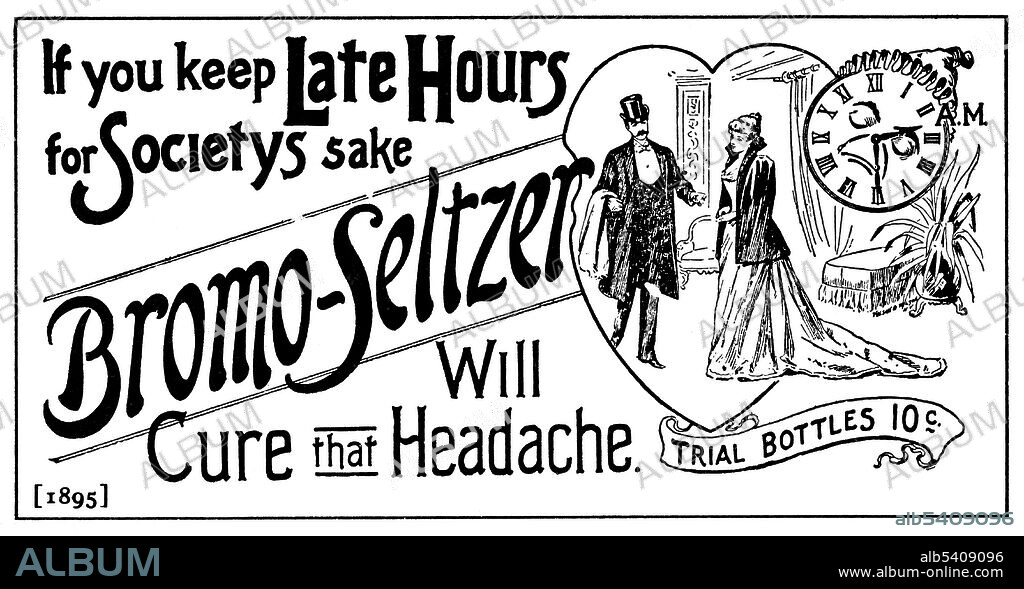Bromo-Seltzer, Hangover Remedy, 19th Century