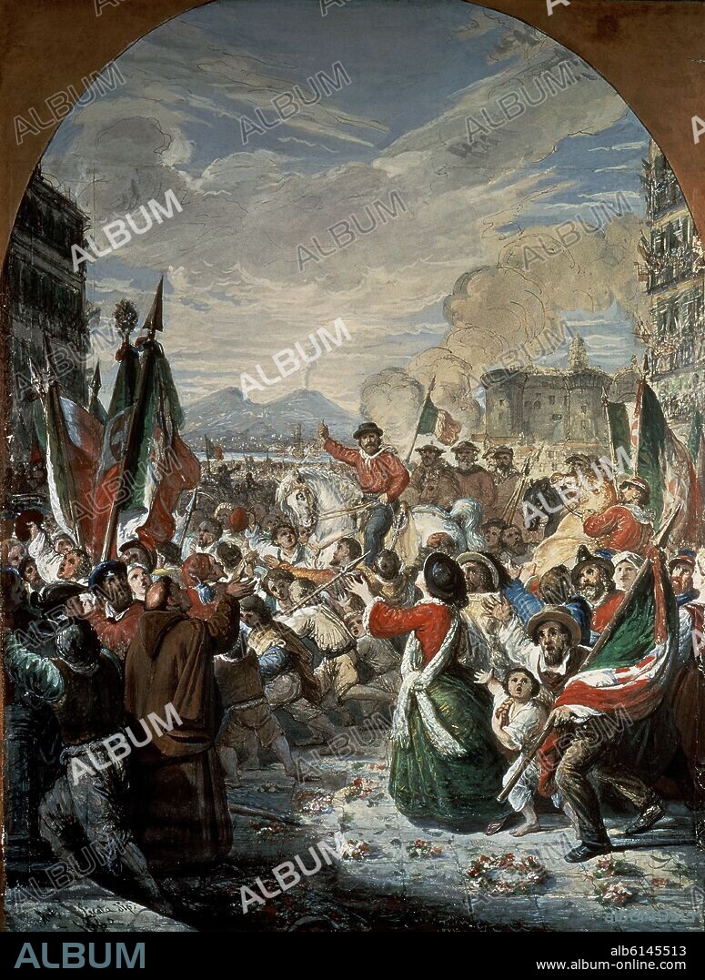 ANTONIO LICATA. *GARIBALDI ENTRA TRIUNFAL EN NAPOLES 7/SEP/1860.