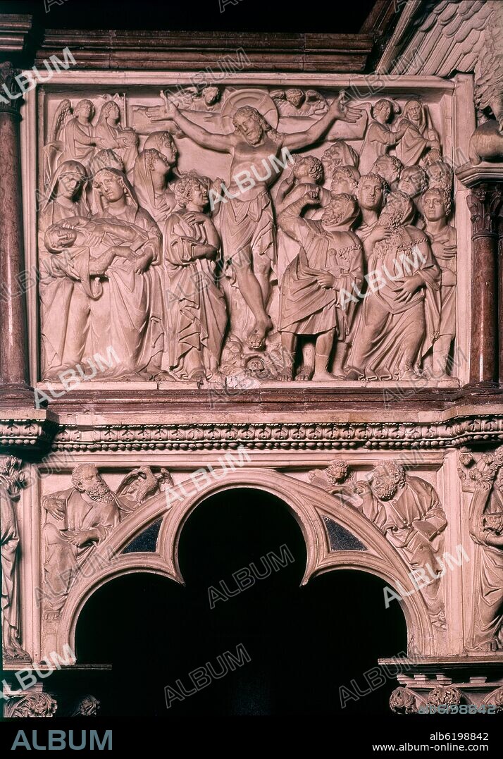 NICOLA PISANO 1220-284 Y GIOVANNI PISANO. PULPITO - DETALLE DE LA CRUCIFIXION (1260).