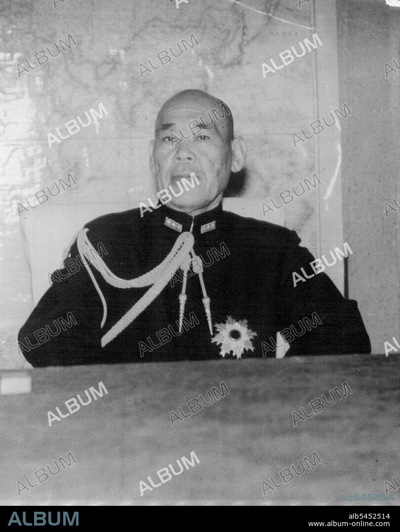 Admiral Osami Nagano, naval member of the Japanese Supreme War Council, whose succession to his imperial Highness Prince Hiroyasu Fusimi, as chief of the Naval General Staff was announced today. Photo was taken just after the announcement was issued. April 9, 1941. (Photo by The Domei News Photos Service).