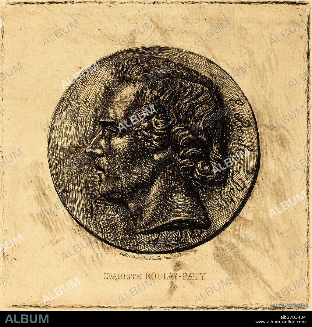 CHARLES MERYON. Evariste Boulay-Paty; A Poet (From a Bronze by David d'Angers). Dated: 1861. Medium: etching.