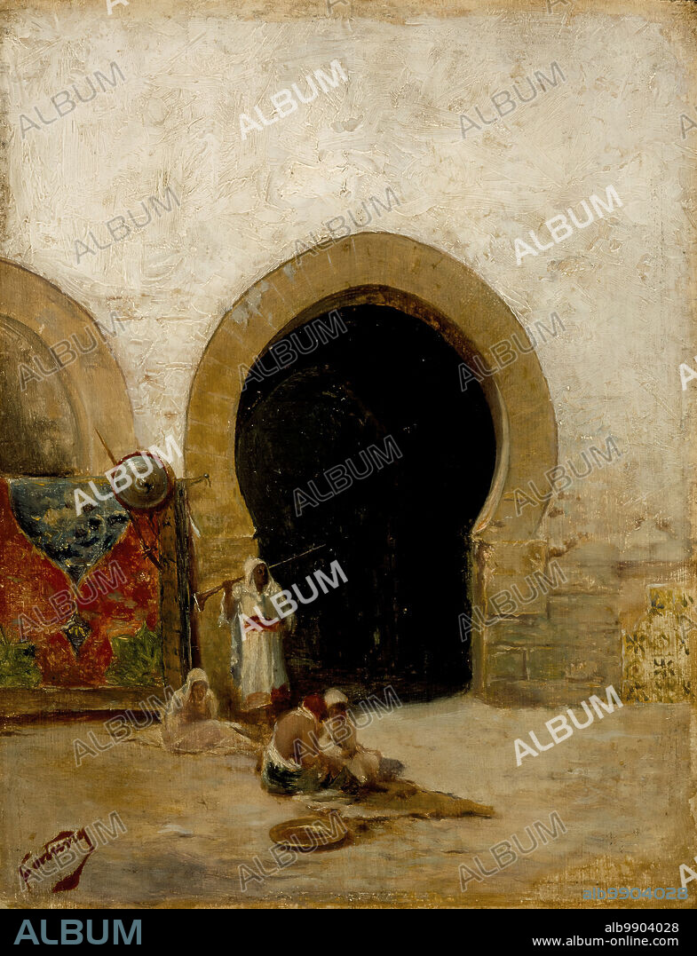 MARIANO JOSE MARIA BERNARDO FORTUNY Y CARBO. At the Gate of the Seraglio, c1870.